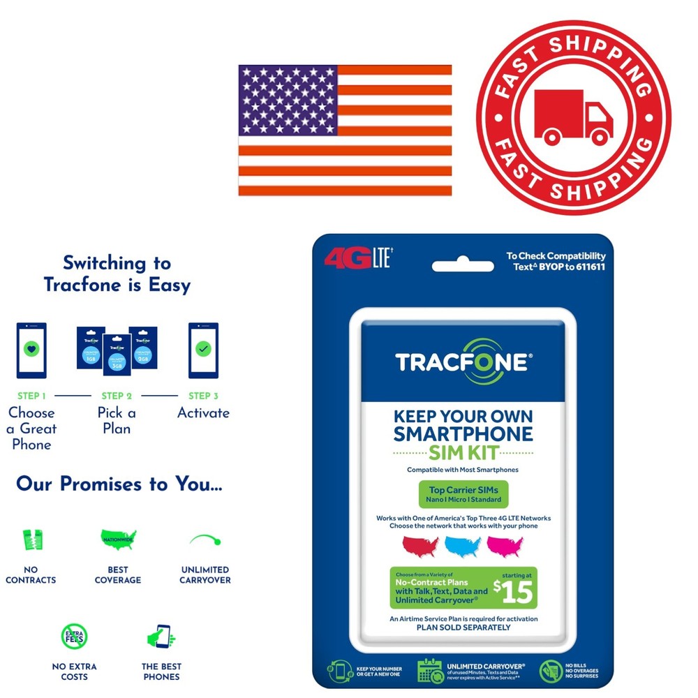 Reliable 4G LTE SIM Kit for Keep Your Own Phone Compatible with Popular Brands