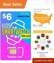 3-in-1 SpeedTalk Mobile Smartwatch SIM Card Kit – $6 for 30 Days, No Contract