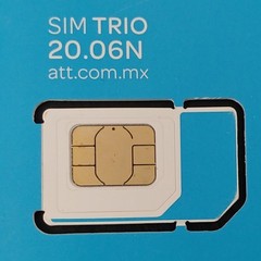 AT&T Mexico Network. Lot Of 5 Pieces AT&T Mexico-Triple Cut Replacement Sim Card