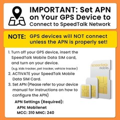 SpeedTalk Mobile SIM Card Starter Kit Smartphone Cell Phone, GPS Tracker and IoT