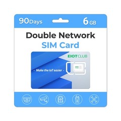 Data-Only SIM Card for Security Cameras & IoT Devices, 6GB 90-Day, Dual Network,