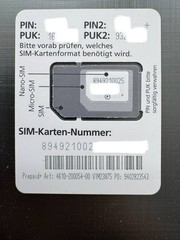 New SIM card for unlocked GSM phones: Germany coverage special number