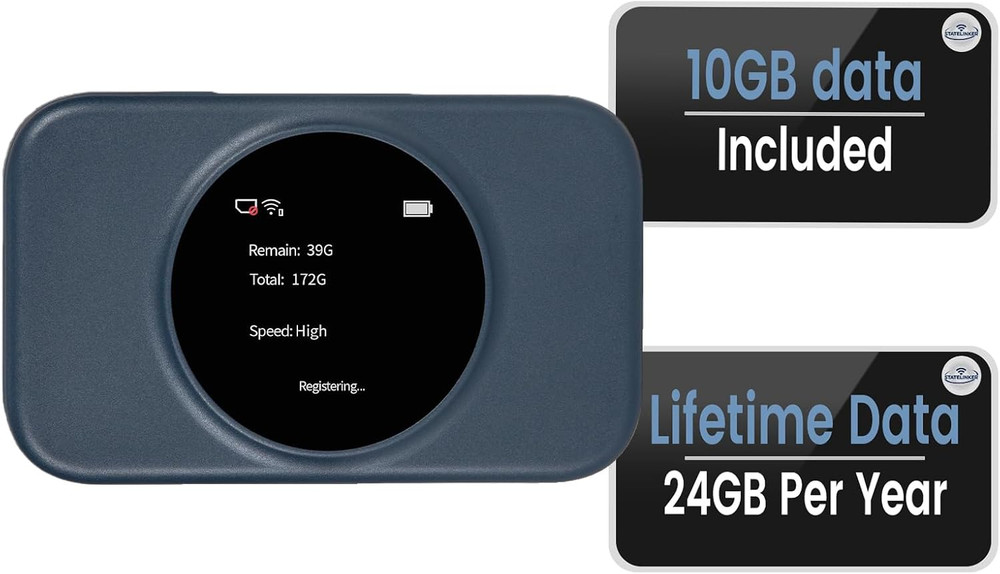 S2 Portable WiFi Hotspot,10GB Free USA Data for 30 Days,No Sim Card Needed,4g LT