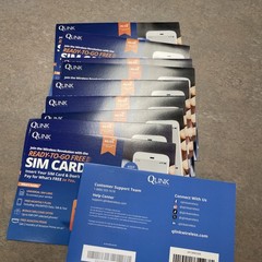 New (10) QLINK Wireless Cellular 4G LTE/5G Sim Card Kit Kits