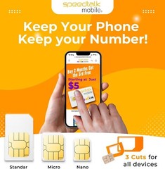 Speedtalk SIM Card Kit – Unlimited 5G 4G LTE Data Talk Text Phone Plan 30 Days