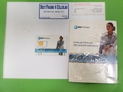 Vintage NEW AT&T SIM Card Unused full kit OUT of Pack QUICK2SHIP 🍉