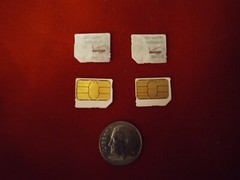 Lot of 4 Verizon CDMA Micro Sim Cards from Apple iPhone NOT FOR ACTIVATION! READ