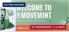 $20/mo. Mint Mobile Phone Plan with 15GB of 5G-4G LTE Data + Unlimited Talk & Te