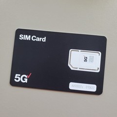 Verizon Wireless 5G & 4G LTE SIM Card Triple Cut All 3 Sizes (3-in-1), Nano/M…