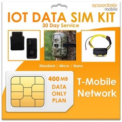 SpeedTalk Mobile Data Only SIM Card Kit – 400MB 4G LTE WiFi Hotspot MiFi…