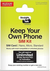 Straight Talk Sim Card Kit CDMA GSM Dual Carrier Compatible Bring Your Own Phone