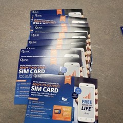 New (10) QLINK Wireless Cellular 4G LTE/5G Sim Card Kit Kits