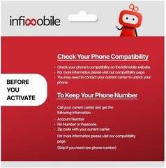 Infimobile Prepaid Plan 3 5GB Data 2500 Min Text No Activation Fee