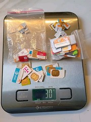 LOT OF 30grams Used Micro/Mini SIM Cards for gold recover /Gold – Mixed Carriers
