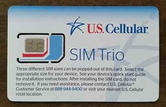 Pair of US Cellular LTE 4G Triple Format Sim Card White – Brand New