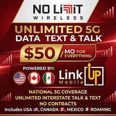 Physical SIM Card Link Up USA Canada Mexico 5G Unlimited