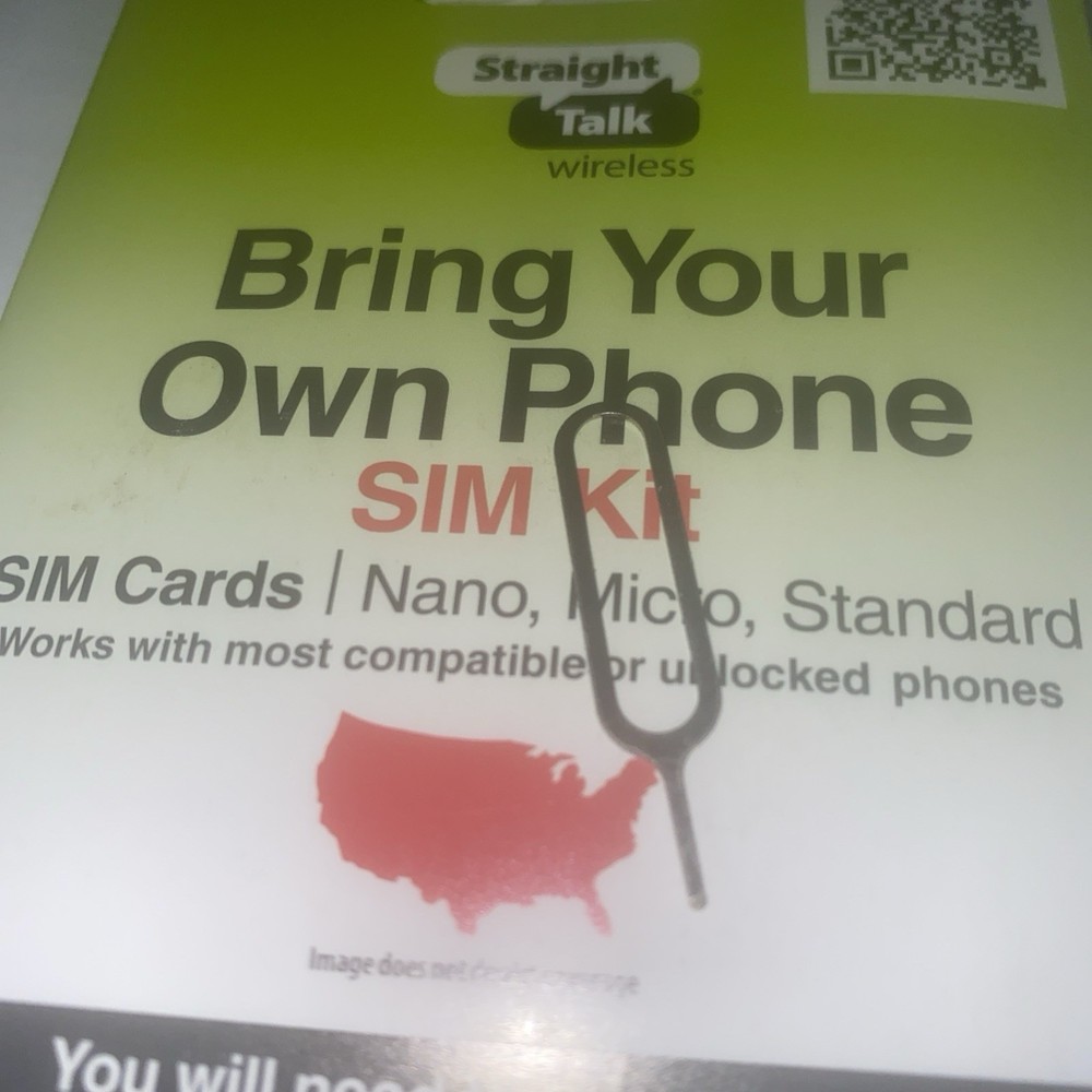 Bring Your Own Phone To Straight Talk Nano SIM Card Activation Kit Green