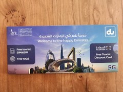 Dubai free tourist SIM 5G 10GB – unused