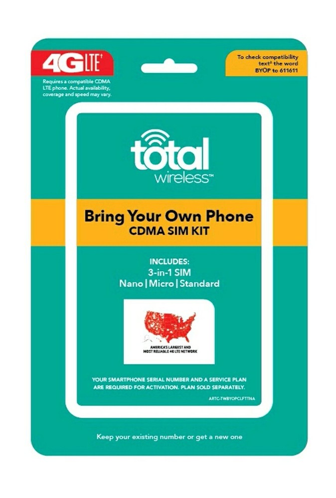 Total Wireless Bring Your Own Phone Tri-Punch Sim Air