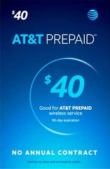 AT&T Prepaid $40 Plan – 30 days of service included / new accounts or port in