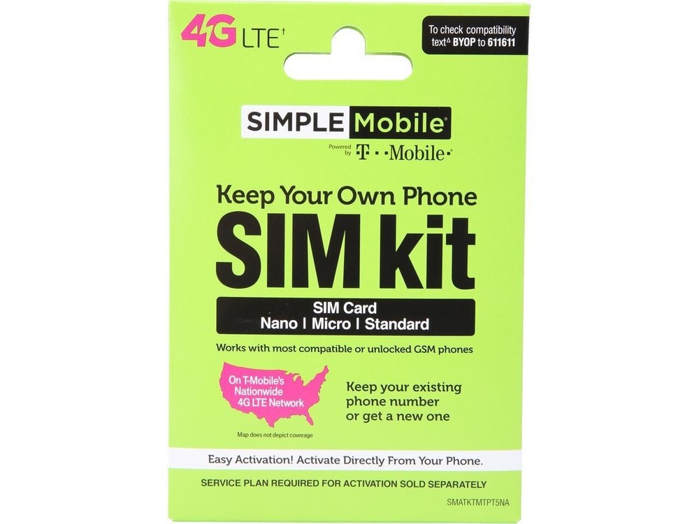 SIMPLE MOBILE on verizon | $50 PLAN | 1 MONTH INCLUDED