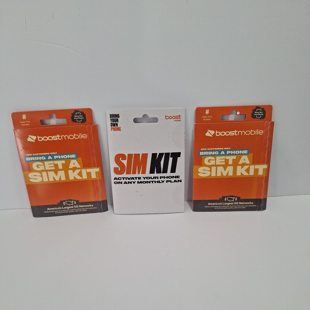X3 Boost Mobile SIM Card Activation Kit – Brand New (Factory Sealed)