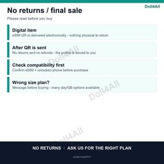 Thailand eSIM 0.1GB 7Day Instant QR 5G Data Only Travel No Plastic SIM