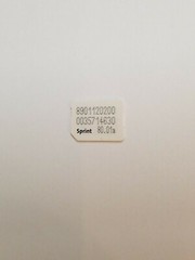 Sprint Boost Virgin Mobile Nano Sim Card ICCID 80.01a X Power Simcard LS755
