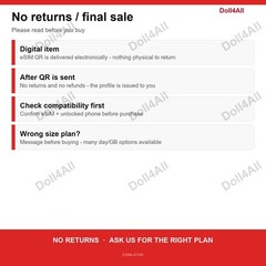 Thailand eSIM 3GB 15Day Instant QR 5G Data Only Travel No Plastic SIM