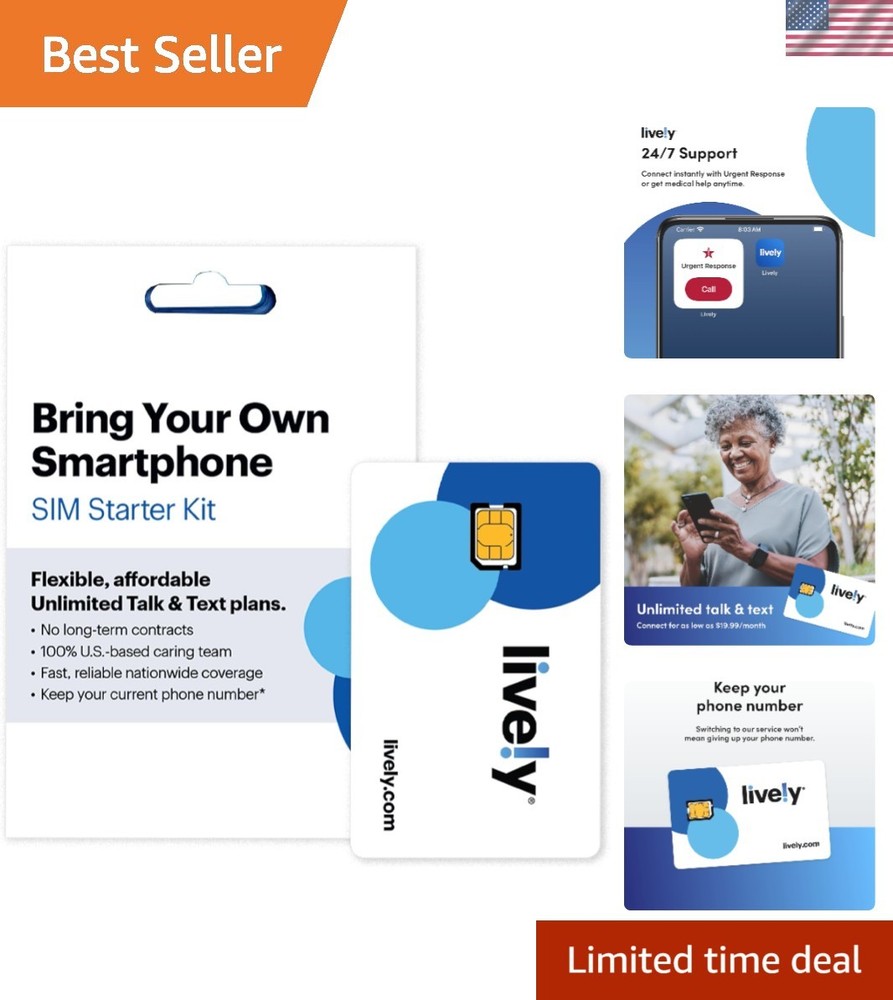 1GB Data eSIM Kit with Urgent Response: Affordable Senior Mobile Service