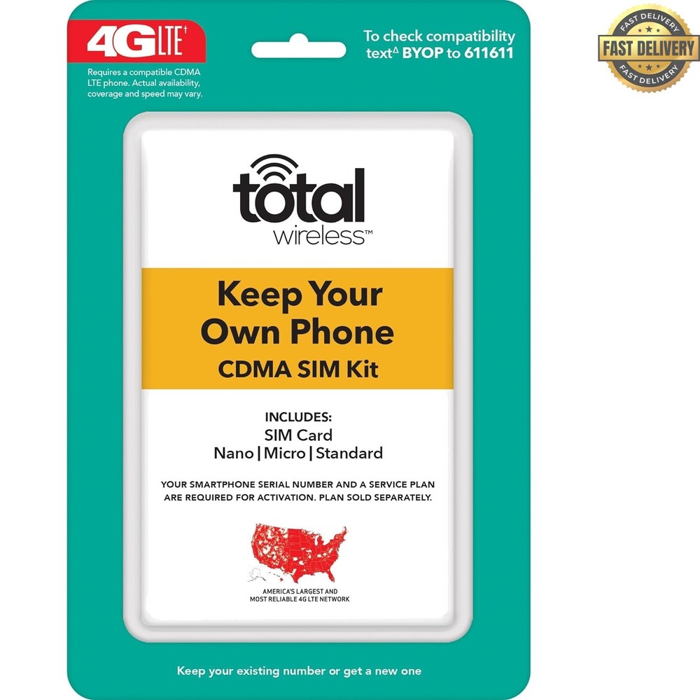 Total Wireless Prepaid SIM Kit – Keep Your Number, Stay Connected on Verizon