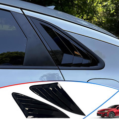 Window Louvers, for Kia K5/Optima 2021 2022 2023 2024 2025 2026, Bright Black Si