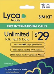 Lyca Mobile USA 5G/4G Prepaid eSIM | 30-Day Plan | Instant Digital Delivery