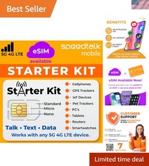 Speedtalk Mobile 3-in-1 Prepaid SIM Card – Fast 5G Coverage for All Devices