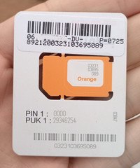 Morocco 4G SIM Card Orange Prepaid Mobile Internet Data Fast Activation Simcard