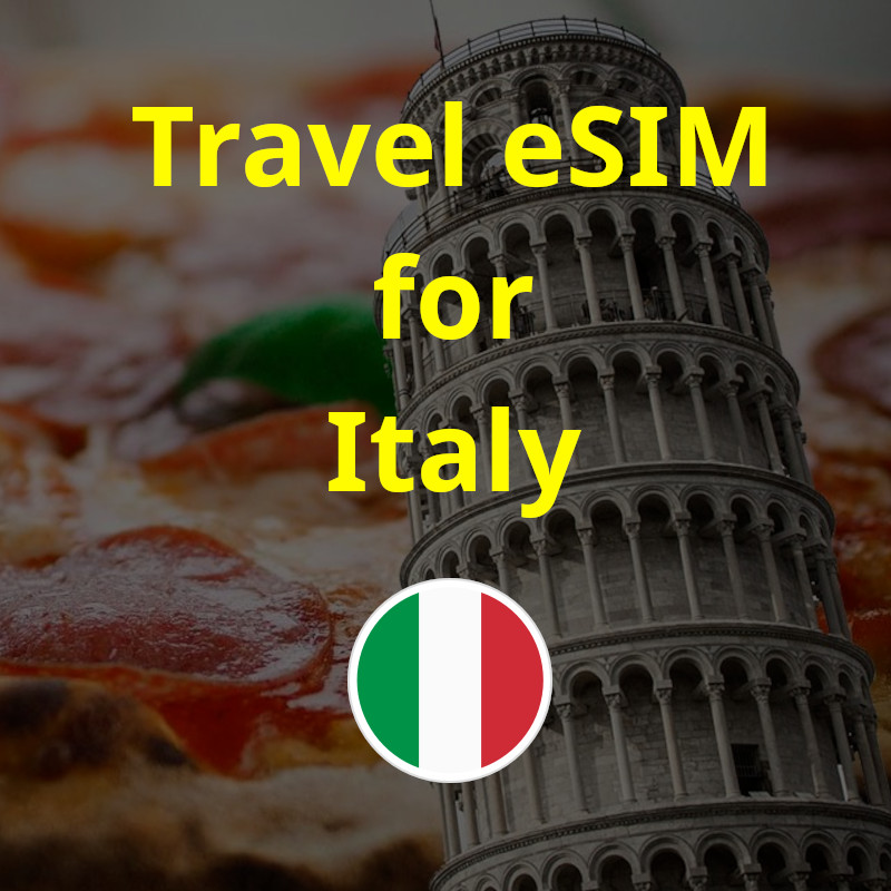 Italy Travel eSIM SIM Card 30 Days | 5-20GB (L) | QR Code Activation
