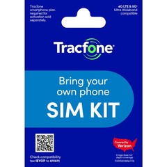 Tracfone – US Prepaid SIM Card (3 in 1) | Bring Your Own Phone Kit | Black