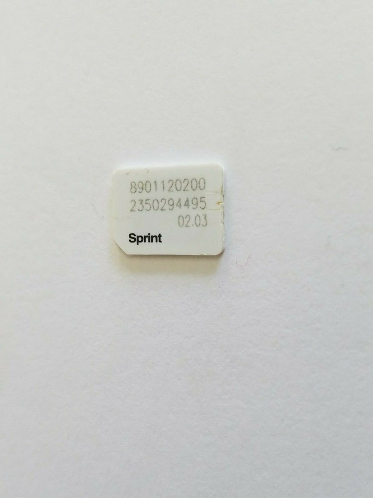 Sprint Boost Virgin Mobile Micro Sim Card ICCID 02.03 For Samsung J7 Perx J727P
