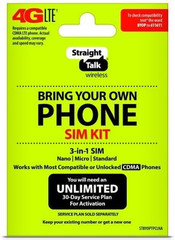 – Bring Your Own Phone CDMA 3-In-1 Sim Card Kit (4G LTE) – Verizon Compatible