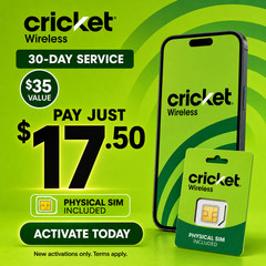 CRICKET SIM ⭐ 30 Days Unlimited Talk Text Data ✅ 5G High Speed Wireless Kit