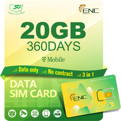 Enc Mobile Us Br Prepaid Data Only Sim Card 20Gb/360Days 5G/4G Lte For Unlocked