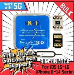 MKSD Ultra V5.7 Unlock Card 2025 RSIM Chip Service iPhone 15 14 13 12 11 X 8 7 6