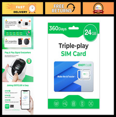 Data SIM Card for 360 Days – No Contract, Supports Unlocked Cameras & IoT Device