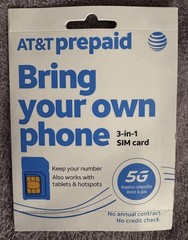 AT&T Prepaid Bring Your Own Phone or Tablet Sim Kit | Universal 3-in-1 Sim Card