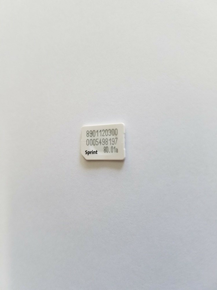 For Sprint Boost Virgin Mobile Nano Sim Card ICCID 80.01a Lg Tribute LS676