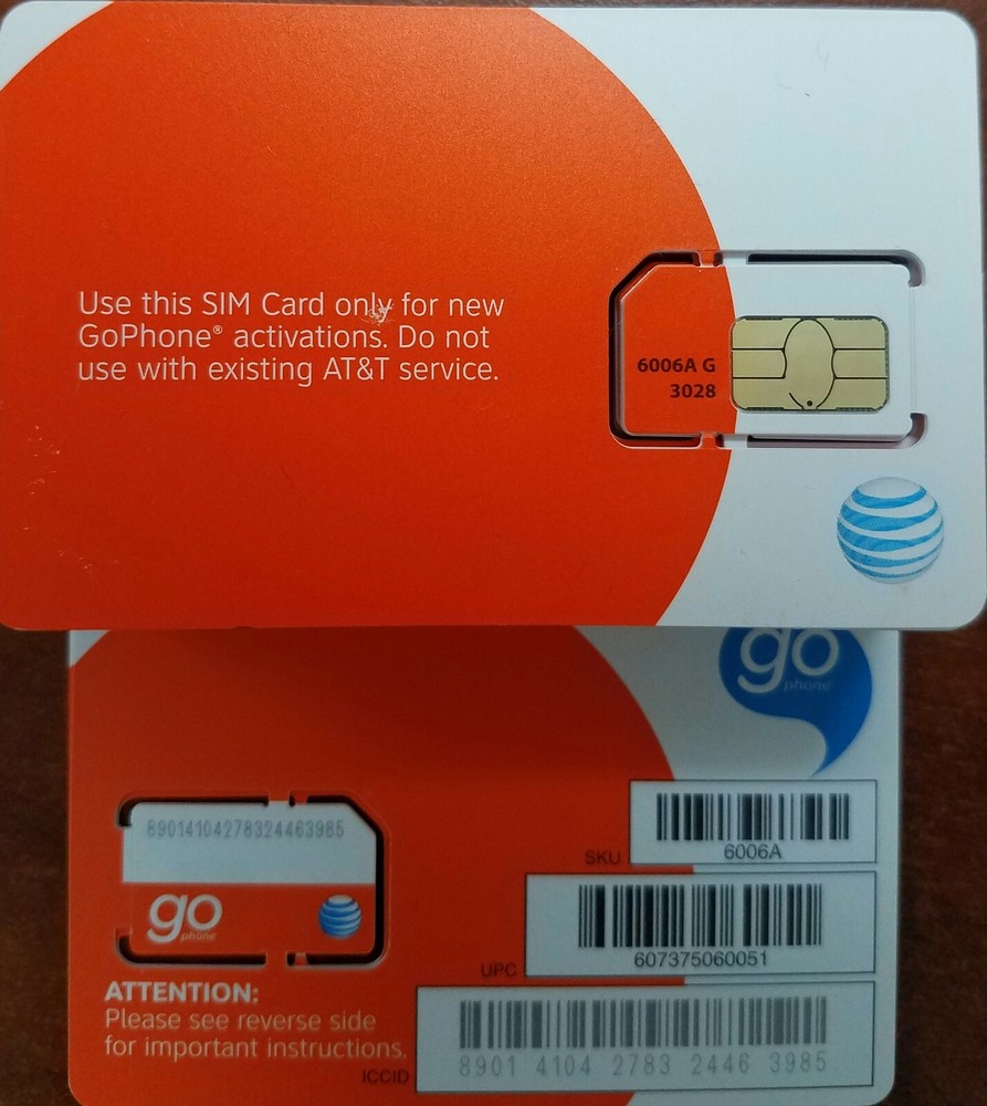 NEW AT&T PREPAID GO PHONE SIM CARD READY ACTIVATE,