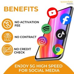 SpeedTalk Mobile SIM Card Starter Kit, Smartphone Cell Phone, GPS Tracker…