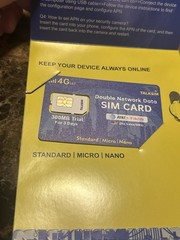 4G LTE Data SIM Card 300mb Standard Micro Nano TALKSIM Dual Network AT&T TMobile