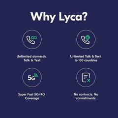 Lyca Mobile 5G/4G SIM Card Kit – Stay Connected with Unlimited Plans from $10
