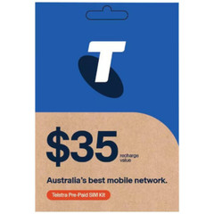 AUSTRALIAN TELSTRA $35 PREPAID MULTI FIT CELL MOBILE PHONE SIM CARD PACK 4G 5G